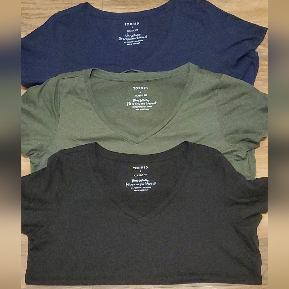 Torrid Classic Fit V-Neck Tees - Set Of 3